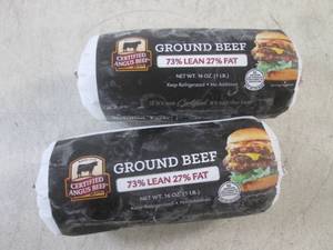 lot 215 image: (FRZ) 2 Pounds Frozen Ground Beef 7...