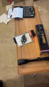 lot 1553 image: Burris Scope, Look Delta Cleats, Owlshoot Laser Bore Sighter
