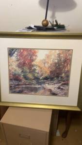 lot 1584 image: Framed Autumn Landscape Print by Richard Dutton
