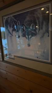 lot 1656 image: Limited Edition Framed Artwork by Mary Jo Pittman Featuring Wolves