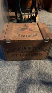 lot 1657 image: Vintage Budweiser Wooden Crate from Anheuser-Busch