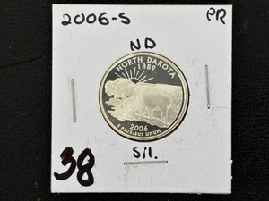 lot 17 image: 2006-S North Dakota Silver Quarter Proof