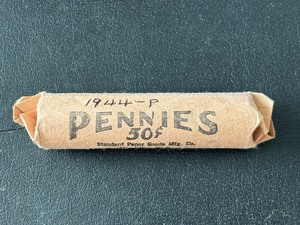 lot 124 image: Lincoln Steel Wheat Cent Roll