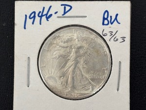 lot 85 image: 1946-D Walking Liberty Half Dollar Uncirculated
