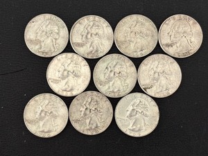 lot 93 image: 1964 Washington Silver Quarters