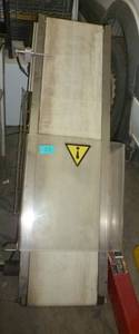 lot 13 image: Conveyor section 54 inches long, 12 inch belt, leg on one end