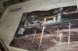 lot 36 image: Lifetime Camping Table with stove rack - New in box