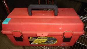 lot 37 image: Plano toolbox with misc tools