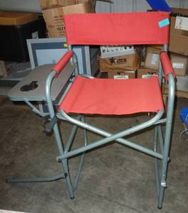 lot 52 image: camping chair with side table