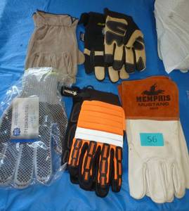 lot 56 image: FIVE new pair mens gloves XL