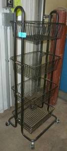 lot 75 image: 4 level crafting storage cart on wheels