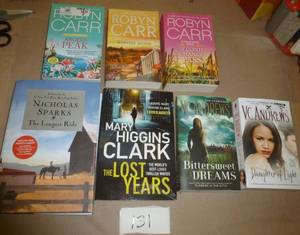 lot 131 image: 6 paperbacks and 1 hardback book for the price of one