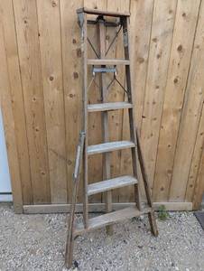 lot 19 image: Wooden Step Ladder