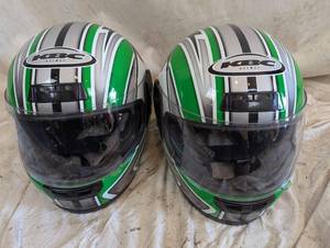 lot 28 image: Pair of KBC TK-7 Motorcycle Helmets