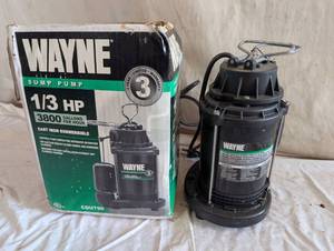 lot 68 image: Wayne 13 HP Cast Iron Submersible Sump Pump