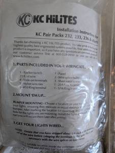 lot 63 image: KC HiLiTES Wiring Kit for Pair Packs