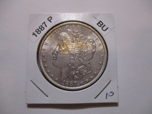lot 10 image: 1887-P Morgan Silver Dollar - Excellent Condition