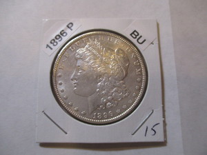 lot 15 image: 1896-P Morgan Silver Dollar - Excellent Condition