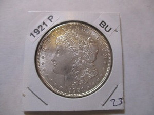lot 23 image: 1921-P Morgan Silver Dollar - Excellent Condition