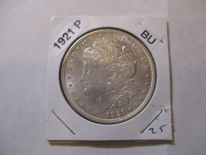 lot 25 image: 1921-P Morgan Silver Dollar - Excellent Condition