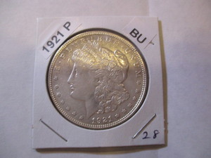 lot 28 image: 1921-P Morgan Silver Dollar - Excellent Condition
