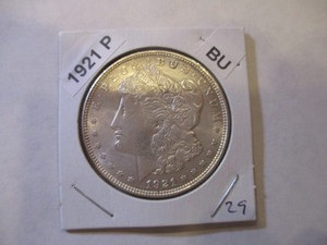 lot 29 image: 1921-P Morgan Silver Dollar - Excellent Condition