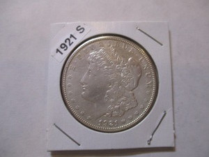 lot 33 image: 1921-S Morgan Silver Dollar