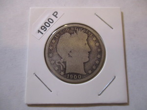 lot 51 image: 1900-P Barber Head Silver Half Dollar