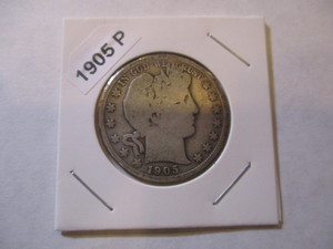 lot 52 image: 1905-P Barber Head Silver Half Dollar