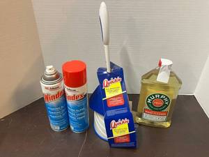 lot 72 image: Murphy Wood Cleaner, Windex and Bowl Brush