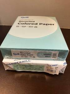 lot 88 image: Blue and Green Copy Paper