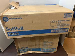 lot 21 image: Centerpull Towels and Dispenser