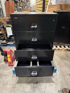Lot of Two Fire Proof Cabinets (572460) No Keys, Some Drawers Don't Open Without Interference, See Description