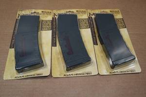 lot 92 image: 3 MFT 30 Round AR Magazines with Window - .2235.56.300 AAC
