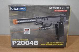 lot 153 image: UKArms P2004B Spring Powered Airsoft Gun with Laser