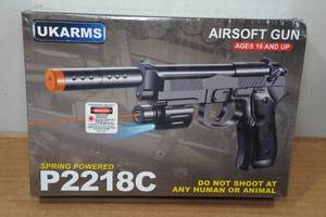 lot 154 image: ukArms P2218C Spring Powered Airsoft Gun with Laser