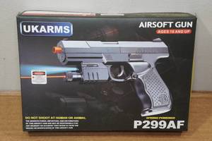 lot 155 image: UKArms P299AF Spring Powered Airsoft Gun with Laser