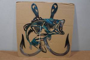 lot 168 image: Laser Cut Metal Bass & Hooks Dcor