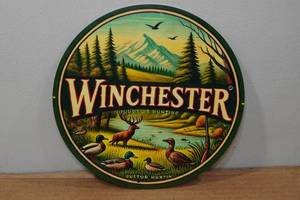 lot 175 image: Novelty Metal Sign - Winchester
