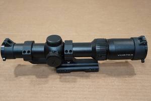 lot 2J image: Vortex Strike Eagle 1-6 x 24 Rifle Scope with Mount - Illuminated AR-BDC3 Reticle