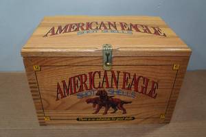 lot 267 image: American Eagle Wooden Ammo Box