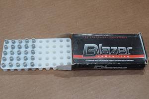 lot 307 image: 25 CCI Blazer .25 Auto 50 Gr TMJ Aluminum Case Ammo
