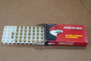 lot 309 image: 37 Federal American Eagle .25 Auto 50 Gr FMJ Ammo