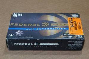 lot 316 image: 50 Federal Premium LE .40 S&W 180 Gr HST Ammo