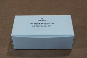 lot 323 image: 50 .44 Rem Magnum 210 Gr Sierra SP Ammo