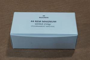 lot 324 image: 50 .44 Rem Magnum 250 Gr Sierra Tournament Maser Ammo