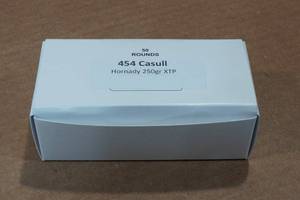 lot 328 image: 50 .454 Casull 250 Gr Hornady XTP Ammo