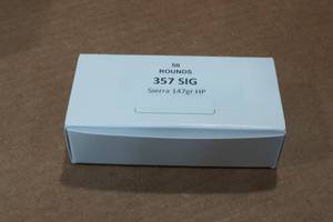 lot 334 image: 50 .357 Sig 147 Gr Sierra HP Ammo