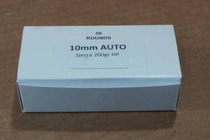 lot 336 image: 50 10mm Auto 200 Gr Sierra HP Ammo