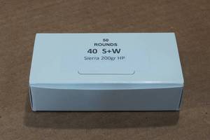 lot 340 image: 50 .40 S&W 200 Gr Sierra HP Ammo